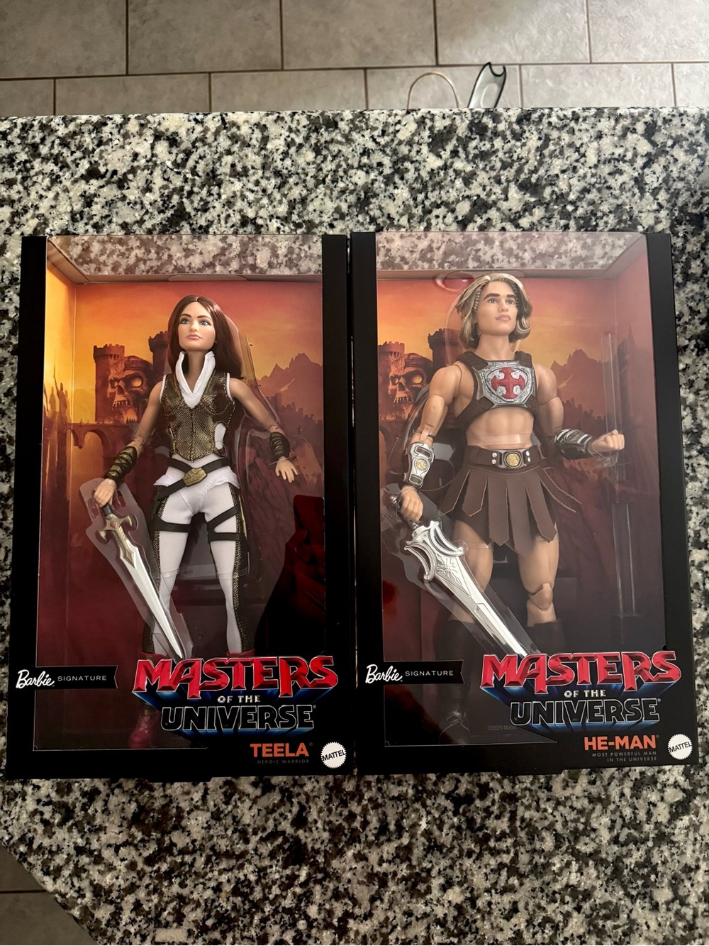 Signature Masters of the Universe Teela & He-Man Action Figures - Brown, White